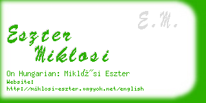 eszter miklosi business card